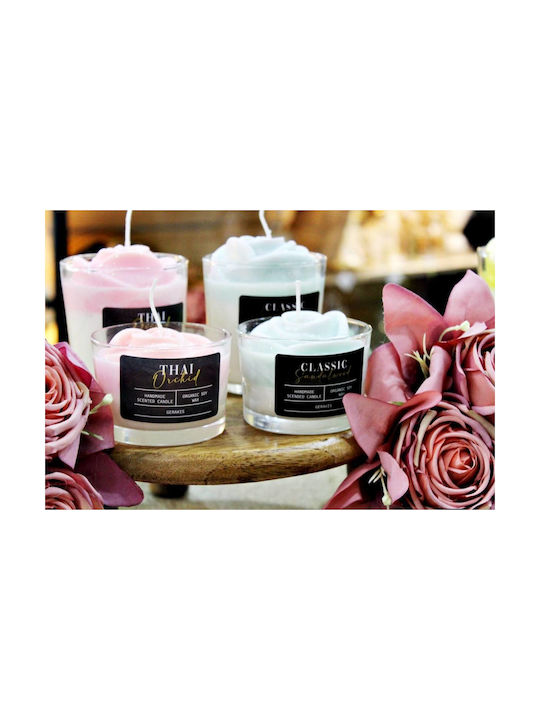 Aromatic Soy Candle Rose White Musk Glass Small Φ8.2 X 5.8 Cm