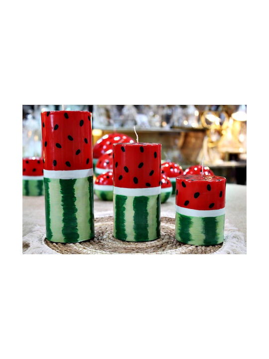 Handmade Watermelon Candle 8 X 20 Cm