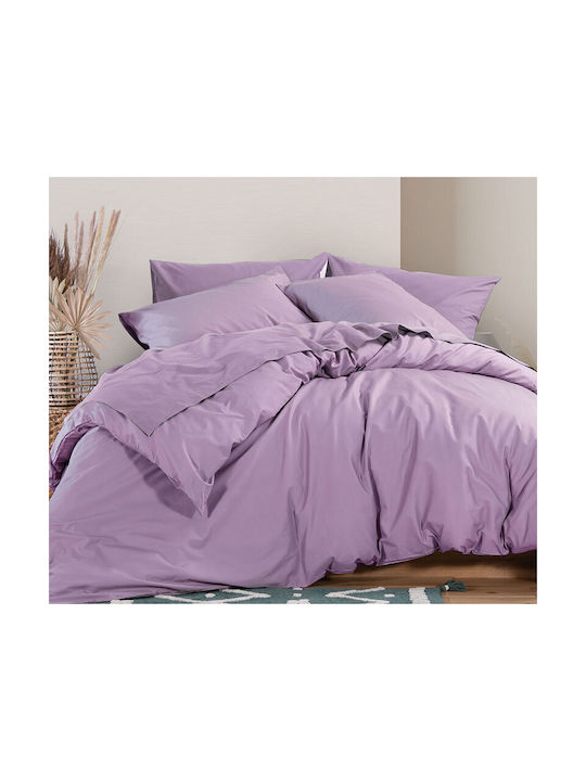 Nef-Nef Homeware Basic Kissenbezug-Set mit Umschlagumschlag Lavender 52x72cm.