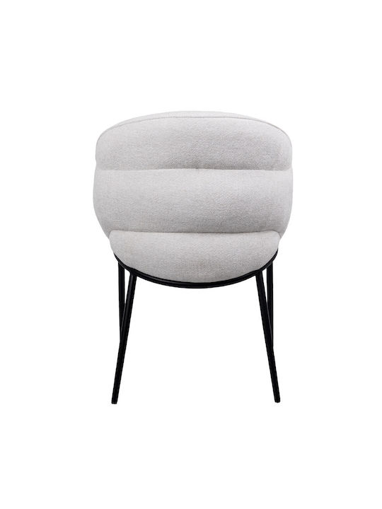 Carmen Dining Room Fabric Chair Cream 59x60.5x83.5cm 2pcs
