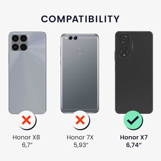 KWmobile Back Cover Silicone with Strap Transparent (Honor X7)