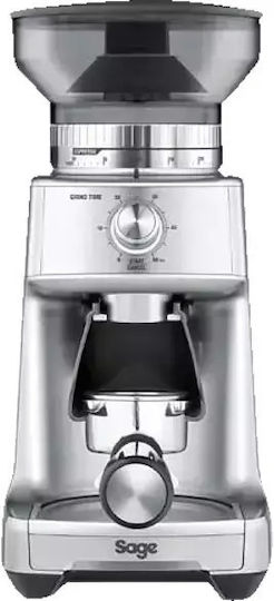 Sage Dose Control Pro Electric Coffee Grinder 130W for 340gr Beans and 60 Grind Levels Silver
