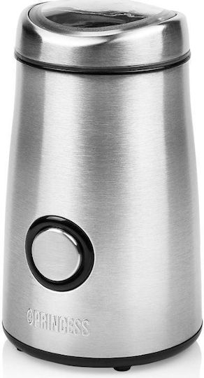 Princess 242196 Electric Coffee Grinder 150W for 50gr Beans Silver