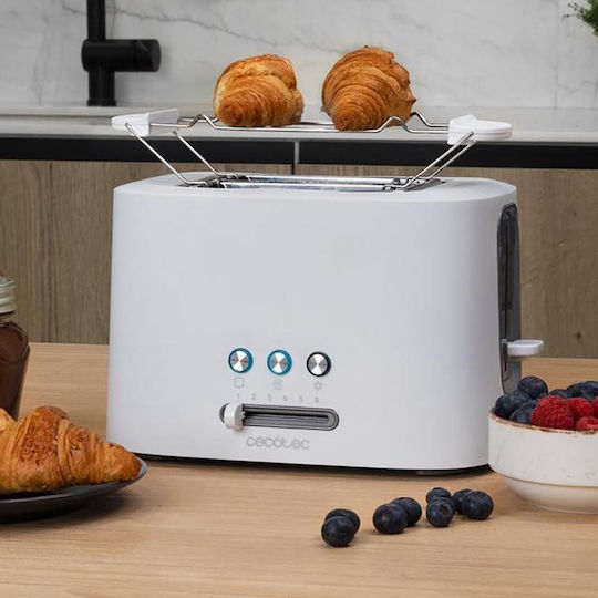 Cecotec Toast&Taste 9000 Double Φρυγανιέρα 2 Θέσεων 980W Λευκή