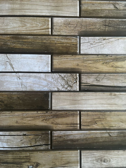 Panouri Decorative 3D Din PVC Cu Adeziv Almond Maro 98x48x0.3cm
