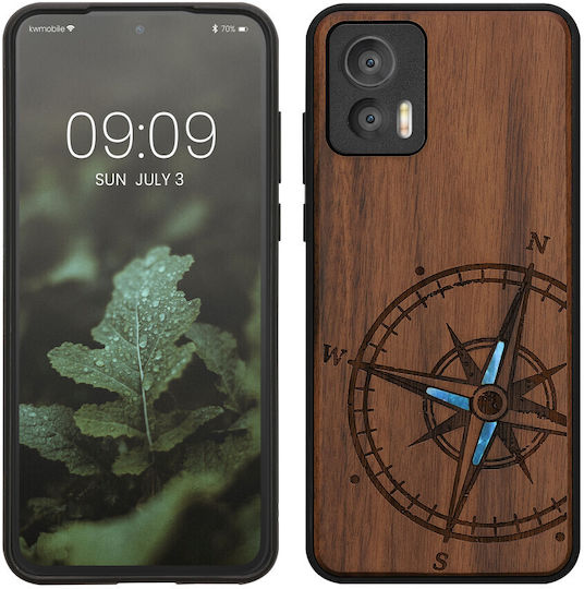 KWmobile Wood Задна корица Дърво Кафяв (Motorola Edge 30)