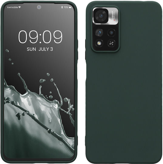 KWmobile Xiaomi Note Задна корица Силикон Зелен (Redmi Note 11 Pro+ 5GRealme 11 Pro / 11 Pro+)