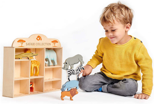 Tender Leaf Shelf 8 Wooden Jungle Animals