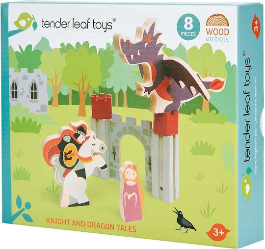 Tenderleaf Ξύλινο Παιδικό Παιχνίδι Ιππότης Δράκος Πριγκίπισσα