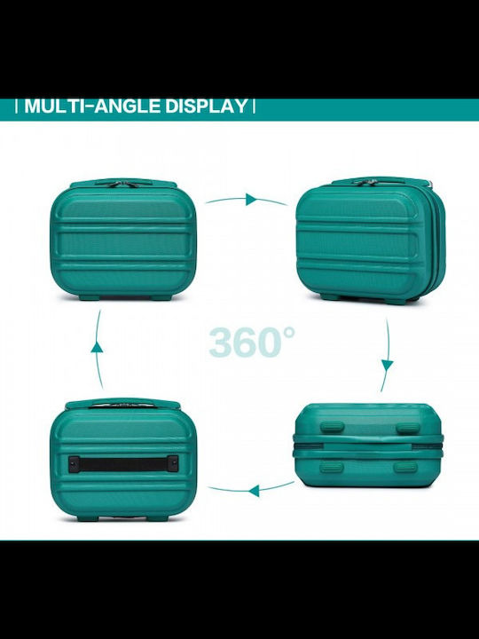 Miss Lulu Lightweight Hard Shell Abs Vanity Case Teal 24.5 Cm 30.5 Cm 15 Cm