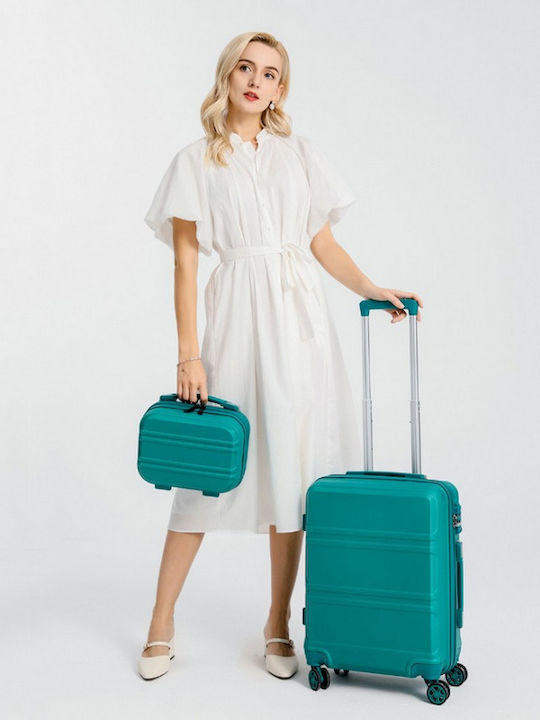 Miss Lulu Lightweight Hard Shell Abs Vanity Case Teal 24.5 Cm 30.5 Cm 15 Cm