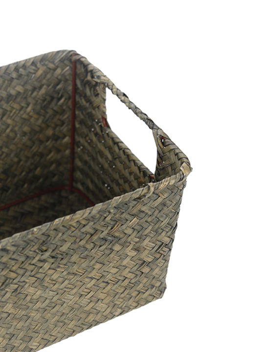 Кошница за съхранение Плетеница Зелен 12x22x12см 1бр