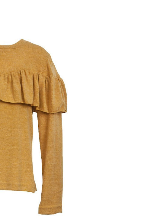 M&B Kid's Fashion Kinderhemd Langarm Senf