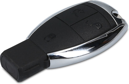 Key Case Mercedes Benz 3 Buttons Plastic Silver 49604.01