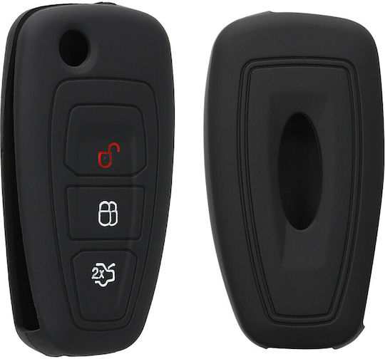 Autoschlüssel Schutzhülle Ford 3 Tasten Silikon Schwarz 46012.01