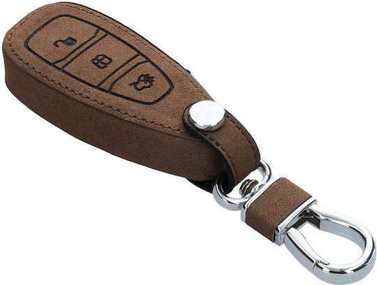 Kwmobile Autoschlüssel Schutzhülle Ford 3 Tasten Braune Schwarze Eco Leder 54933.02