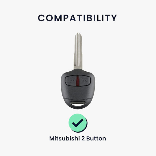 Kwmobile Car Key Case Mitsubishi 2 Buttons Gray Silicone Kwm000008jc004c