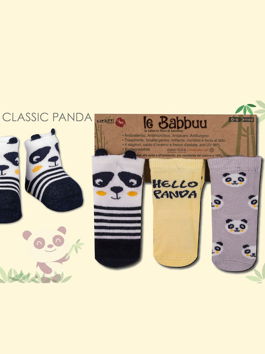 Σετ 3τμχ Κάλτσες Ίνες Μπαμπού – Classic Panda