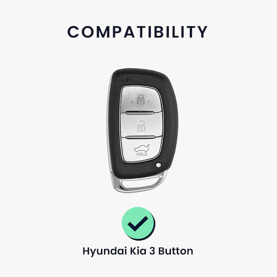 Car Key Case Hyundai Kia 3 Buttons Keyless Go Silicone Black 41620.01