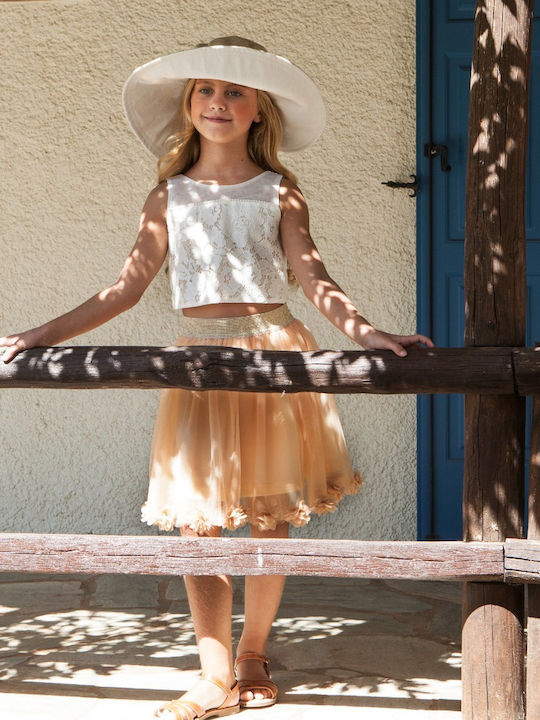 M&b Kid's Fashion Φούστα Ροδακινί 1159