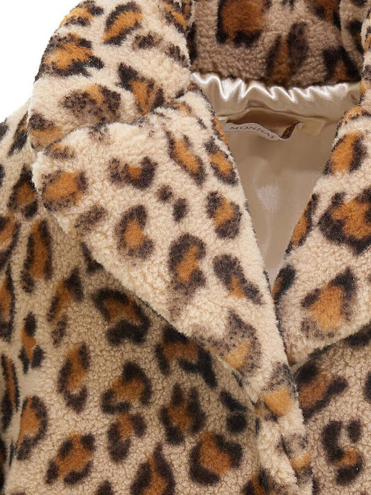 Monnalisa Kinder Mantel mit Futter Animal Print