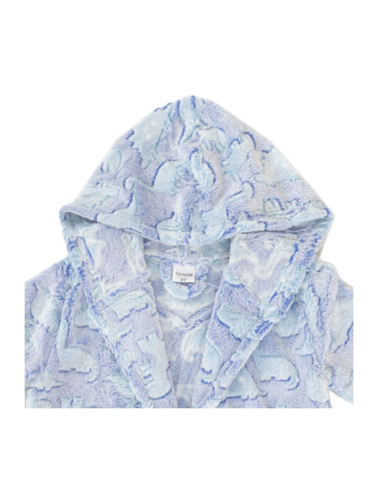 Dinosaurs Fleece Παιδική Ρόμπα Μπλε W23
