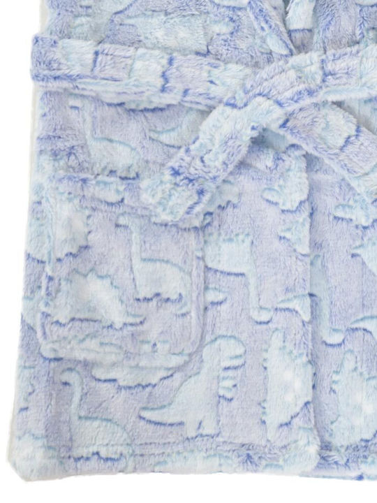 Dinosaurs Fleece Παιδική Ρόμπα Μπλε W23