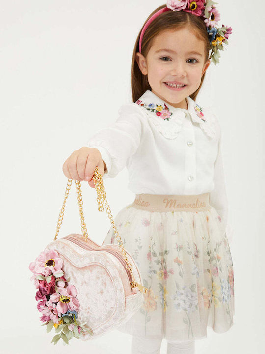Monnalisa Besticktes Twill Kinderhemd