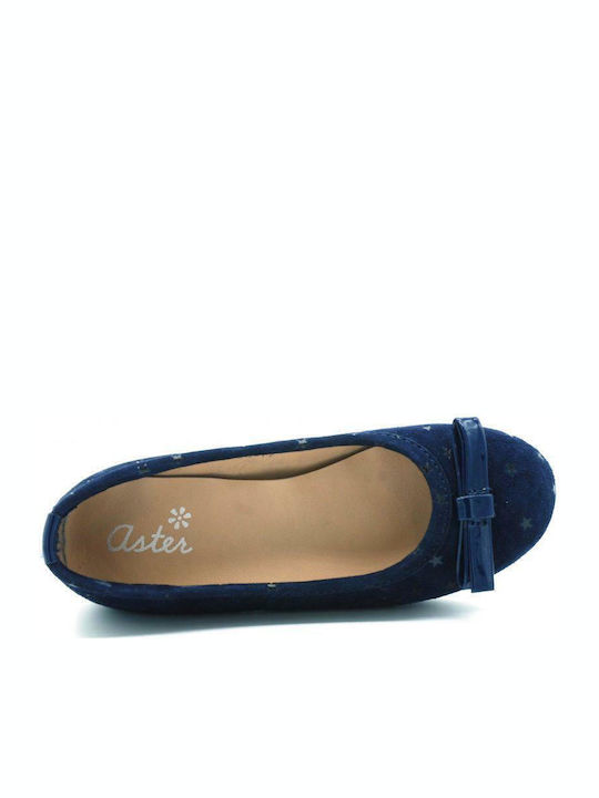 Aster Kids Suede Ballerinas Tutu Blue