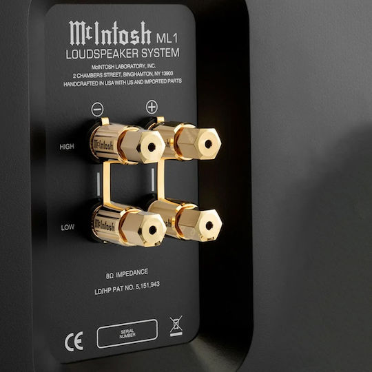 McIntosh ML1 Mk II Paar Hi-Fi Lautsprecher Boden 600W 4 Anzahl von Fahrern American Walnut Satin