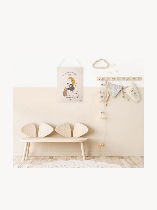 Παιδικη Παντα Τοιχου Nattiot Little Aquarius Natural 40x50 100% Βαμβακι