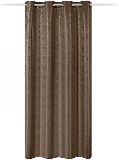Jemidi24 Perdea cu Capse Maro 140x245cm