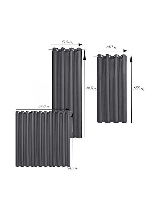 Jemidi24 Κουρτίνα Συσκότισης με Τρουκς Λευκή 140x245εκ.
