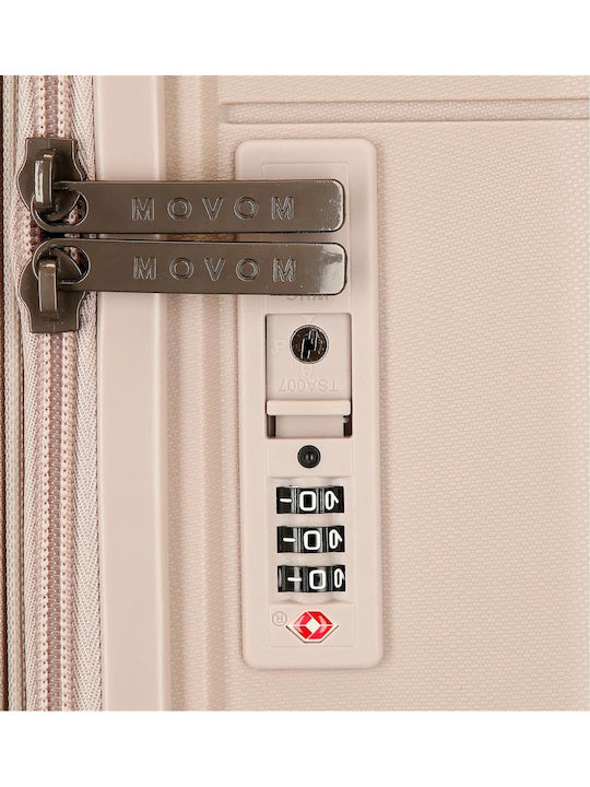 Movom Medium Hard Taupe Suitcase With 4 Wheels Height 68cm