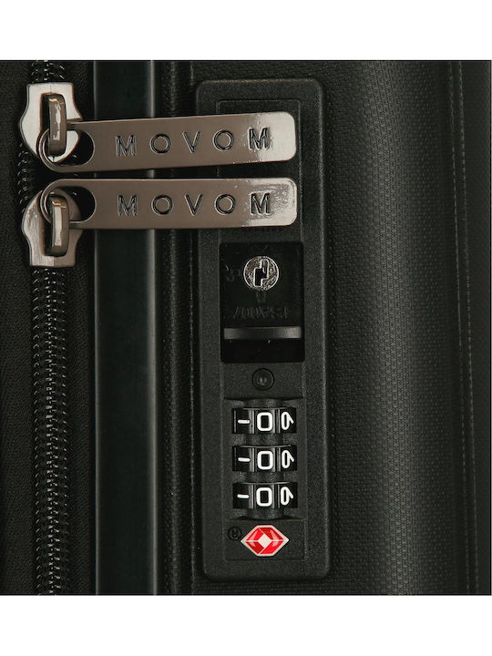 Movom Mittlerer Reisekoffer Black mit 4 Räder Höhe 68cm