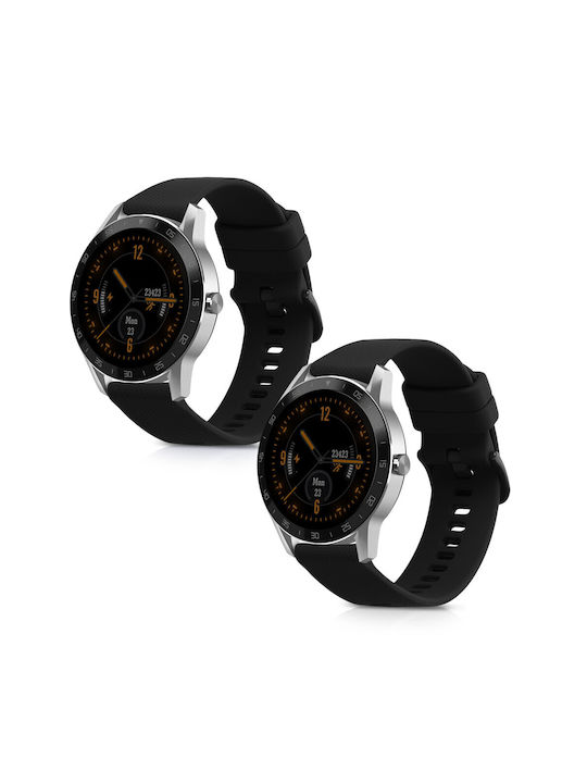 Set 2 Kwmobile Straps Blackview X1 Smartwatch Silicone Black 58170.04 Set 2 Kwmobile Straps Blackview X1 Smartwatch Silicone Black 58170.04