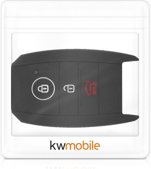Car Key Case Kia 3 Buttons Silicone Black 43662.01