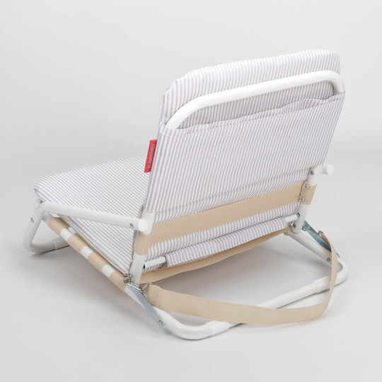 Folding Beach Chair 51x64.5x46cm Beige Eden Flamingueo