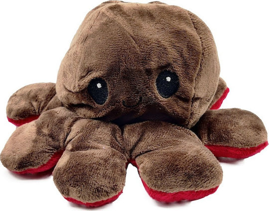 Plüsch- und Kuscheltier Umkehrbarer Oktopus Braun - Rot