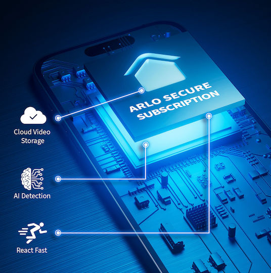 Arlo Σύστημα Παρακολούθησης Essential 2nd Generation 3 Ασύρματων Καμερών IP 4MP