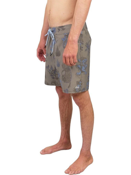 Lost Youth Herren Badehose Bermuda Beige