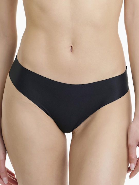 Βαμβακερά Women's Slip 2Pack Seamless Black