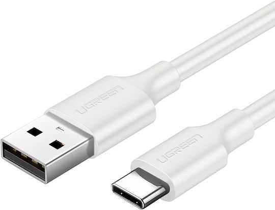 Ugreen US287 USB 2.0 Cable USB-C male - USB-A 60W PD Λευκό 1m 60121