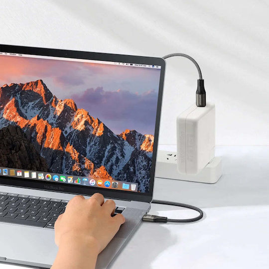Joyroom Light-speed ​​series SA25-CC5 Braided USB 2.0 Cable USB-C male - USB-C 100W PD Μαύρο 1.2m