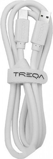Treqa Cablu USB 3.0 USB-C Masculin - USB-A Alb 2m CA-8073