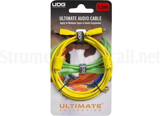 UDG U96001 USB 2.0 Cable USB-C male - USB-B Κίτρινο 1.5m U9600YL