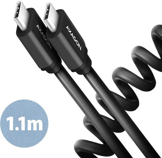 Axagon USB 2.0 Cable USB-C male - USB-C 60W Black 1.1m (AKAXNTUCMCM20TB)