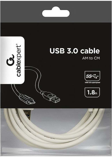 Cablexpert USB 3.0 Cable USB-C male - USB-A 36W Μαύρο 1.8m CCP-USB3-AMCM-6