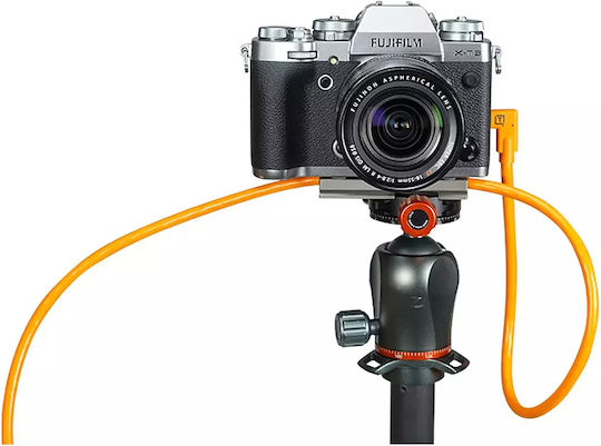 Tether Tools TetherPro Winkel (90°) / Reguläres USB 2.0 Kabel USB-C männlich - USB-C 60W Orange 4.6m TET-CUC15RT-ORG