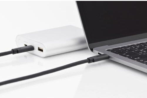 Digitus USB 3.1 Video Cable USB-C male - USB-C 100W PD Μαύρο 1m AK-300139-010-S